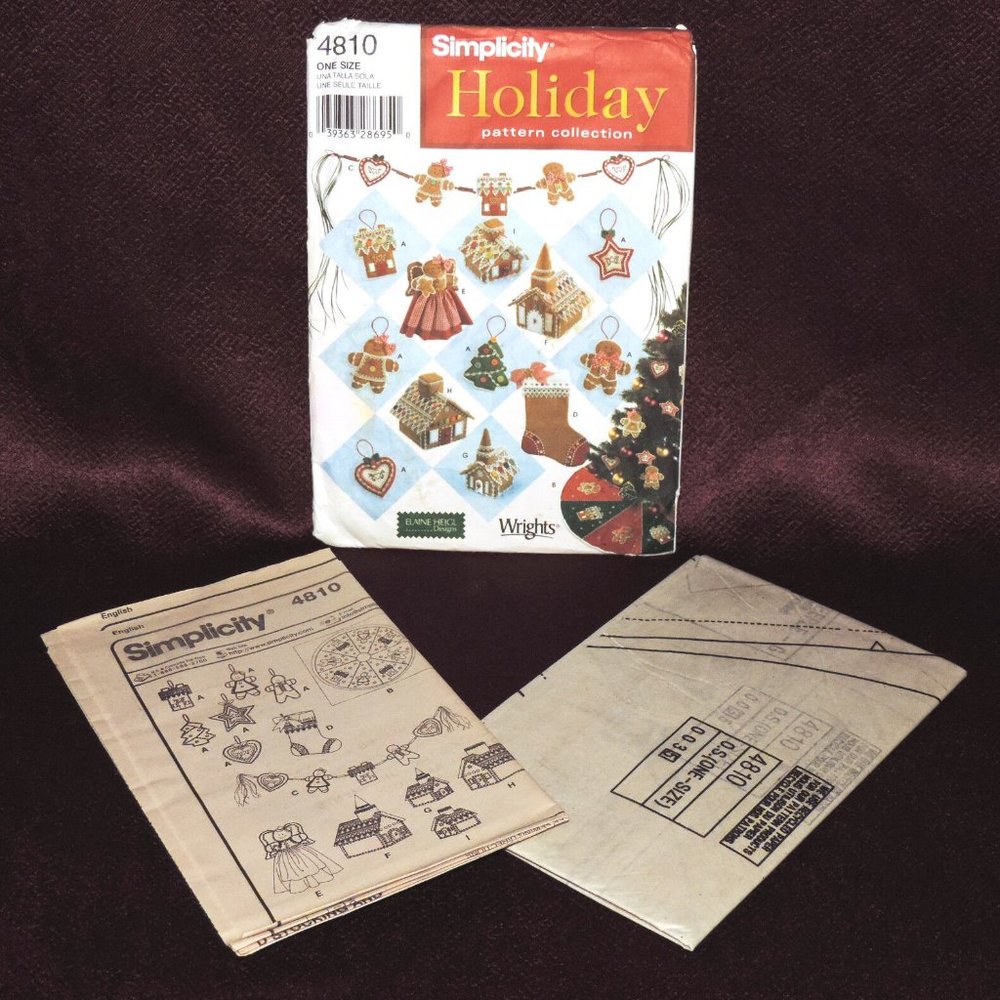 Simplicity sewing pattern, #4810 Holiday Pattern Collection - Picture 2 of 3